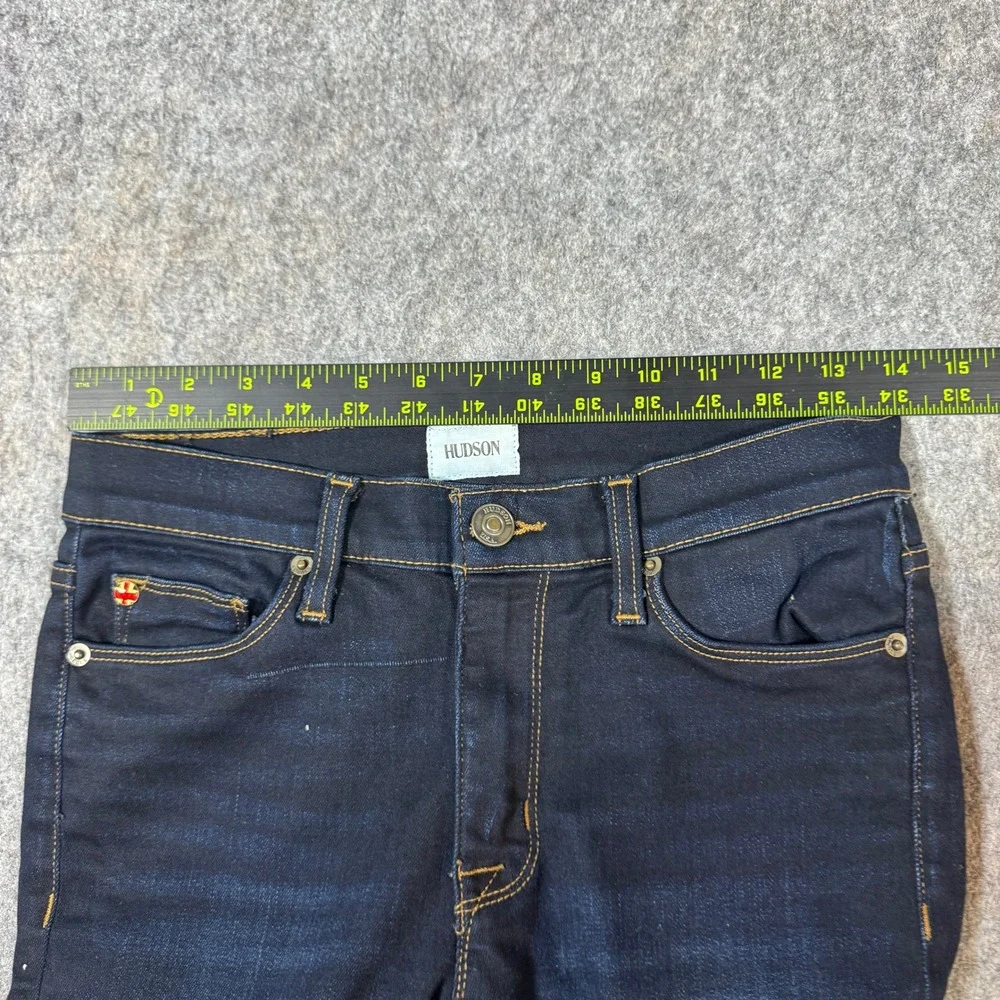 Hudson Nico Midrise Super Skinny Jeans Dark Indigo WM407DED Size 27 Womens - Picture 3 of 13
